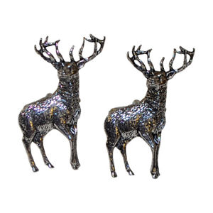 【送料無料】メンズアクセサリ―　ピューターレザー×カフリンクスenglish made pewter standing stag cufflinks in a leatherette x2tsbca31