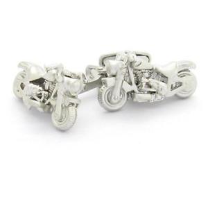 【送料無料】メンズアクセサリ―　ハーレーモーターバイクカフスリンクsilver harley motorbike cufflinks