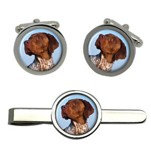 【送料無料】メンズアクセサリ―　フランセタイクリップセットbraque francais dog round cufflink and tie clip set