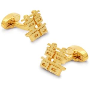 【送料無料】メンズアクセサリ―　chinese symbol of double happiness gold