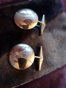【送料無料】メンズアクセサリ―　スターリングシルバーブライトカットカフスボタンsterling silver bright cut cufflinks 925