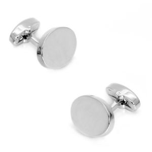 【送料無料】メンズアクセサリ&mdash;　シルバーカフリンクスsilver oval engravable cufflinks｜hokushin 14,235円