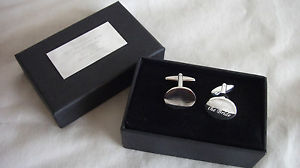 【送料無料】メンズアクセサリ&mdash;　パーソナライズメッキカフスボタンボックスpersonalised silver plated cufflinks boxed,free engraving and pamp;pbest man,groom｜hokushin