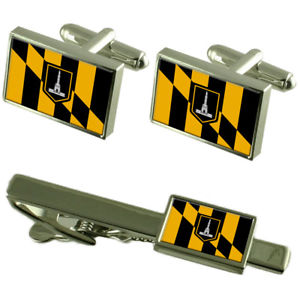 【送料無料】メンズアクセサリ&mdash;　バルチモアアメリカカフスボタンタイクリップボックスセットbaltimore city usa flag cufflinks tie clip box gift set｜hokushin