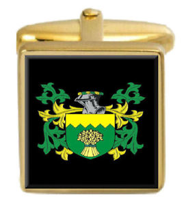 【送料無料】メンズアクセサリ— スコットランドカフスボタンボックスコートbain scotland family crest surname coat of arms gold cufflinks engraved box|hokushin