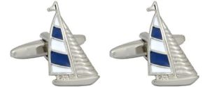 【送料無料】メンズアクセサリ&mdash;　ヨットカフリンクスnovelty sailing yacht cufflinks｜hokushin