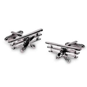 【送料無料】メンズアクセサリ―　トリカフスリンクtriplane cufflinks