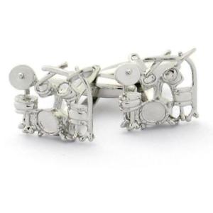 【送料無料】メンズアクセサリ―　ドラムセットカフスリンクsilver drum kit cufflinks