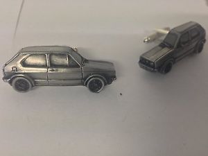 【送料無料】メンズアクセサリ&mdash;　クラシックカーシロメカフスリンクref299フォルクスワーゲンゴルフgti mk1 3dカフスリンクvw golf gti mk1 3d cufflinks classic car pewter effect cufflinks ref299｜hokushin
