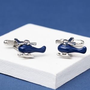 【送料無料】メンズアクセサリ―　ヘリコプターカフスリンクhelicopter cufflinks blue 14,045円