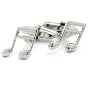 【送料無料】メンズアクセサリ―　ノートカフスリンクmusical note cufflinks