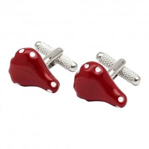 【送料無料】メンズアクセサリ— サドルカフリンクスred bicycle saddle cufflinks|hokushin