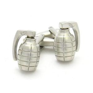 【送料無料】メンズアクセサリ&mdash;　シルバーカフリンクスgrenade silver cufflinks｜hokushin
