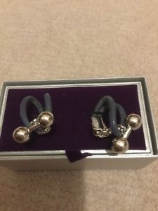 【送料無料】メンズアクセサリ―　デザイナーレザーカフリンクスtm lewin designer leather cufflinks boxed