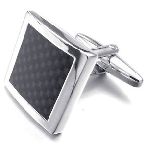 【送料無料】メンズアクセサリ―　メンズカフスボタンクラシックスクエア10xjewelery mens cufflinks classic square carbon fiber alloy wedd u1k2
