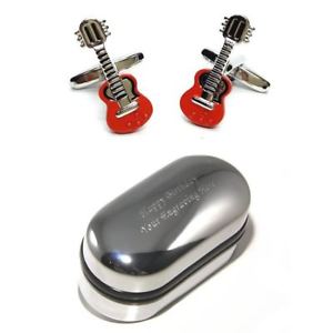 【送料無料】メンズアクセサリ&mdash;　ロックンロールレッドギターカフスボタンボックス｜hokushin 13,855円