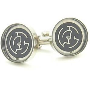 【送料無料】メンズアクセサリ―　カフスリンクround maze cufflinks