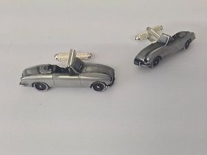 【送料無料】メンズアクセサリ―　ロードスターカフスボタンピューターカフスボタンmg b roadster 3d cufflinks classic car pewter effect cufflinks ref129
