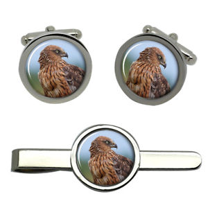 【送料無料】メンズアクセサリ― ハリアーラウンドタイクリップセットharrier bird round cufflink and tie clip set