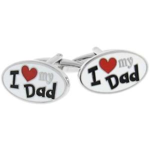 【送料無料】メンズアクセサリ&mdash;　カフスボタンi love my dad cufflinks oval｜hokushin
