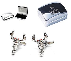 【送料無料】メンズアクセサリ―　スコーピオンデザートカフスボタンアンプパーソナライズケースscorpion, desert sting animal cufflinks amp; personalised engraved case aj675dcb