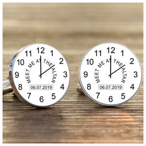 【送料無料】メンズアクセサリ&mdash;　パーソナライズカフスボタンパーティpersonalised meet me at the alter cufflinks, wedding groom gift party gift,｜hokushin
