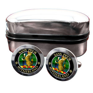 【送料無料】メンズアクセサリ― スコットランドカフリンクスボックスsutherland scottish clan crest cufflinks amp; box