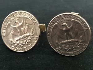 【送料無料】メンズアクセサリ— アメリカアメリカドルカフスボタンノベルティビンテージセットクラフトハンドメイドアイテムusa american quarter dollar cufflinks novelty vintage set, craft handmade item|hokushin