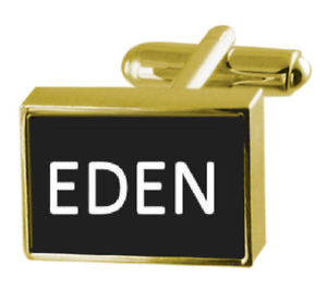 【送料無料】メンズアクセサリ― ボックスカフリンクスエデンengraved box goldtone cufflinks name  eden
