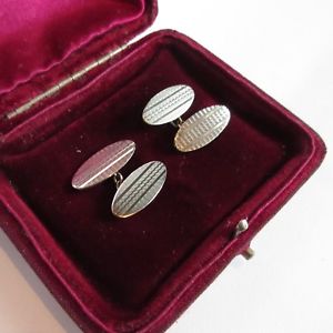 【送料無料】メンズアクセサリ— ヴィンテージカフスリンクアールデコチェーンvintage cufflinks deco chain doubles machined silver tone free delivery|hokushin