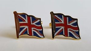 【送料無料】メンズアクセサリ&mdash;　カフスリンク union flagエナメルcufflinks union flag enamel amp; gilt metal｜hokushin