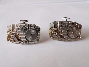 【貨物輸送無料】メンズ付属物― ムーブメントカフスボタンwatch movement cufflinks steampunk gears machine industrial rectangular zvezda