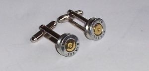 【送料無料】メンズアクセサリ―　カートリッジケースカフリンクスcufflinks made from genuine fired cartridge cases in 762mm 308 win