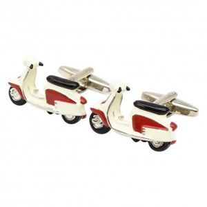 【送料無料】メンズアクセサリ&mdash;　スクーターカフスボタンred lambretta scooter cufflinks 1967｜hokushin