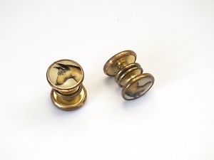 【送料無料】メンズアクセサリ&mdash;　ヴィンテージライオンブランドスナップメンズカフスボタンポインタvintage 1930s lion brand dog snap together mens cufflinks pointer hunting dog｜hokushin