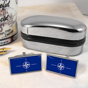 【送料無料】メンズアクセサリ―　フラグカフスボタンボックスnato flag cufflinks amp; box