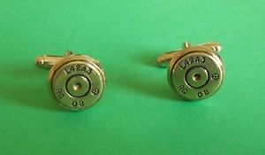 メンズアクセサリ― カフスボタンカートリッジケースcufflinks made from genuine fired 762mm military cartridge cases