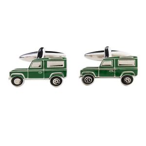 【送料無料】メンズアクセサリ— ランドローバーカフスボタンダルbritish made green landrover cufflinks dal901477|hokushin