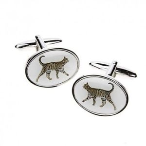 【送料無料】メンズアクセサリ―　カフリンクスtabby cat cufflinks