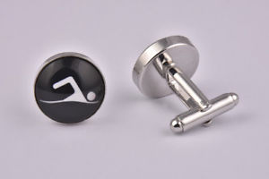 【送料無料】メンズアクセサリ— カフスリンクswimmer cufflinks|hokushin