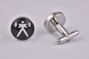 【送料無料】メンズアクセサリ―　カフスリンクweightlifting cufflinks