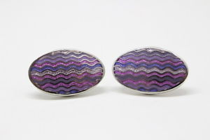 【送料無料】メンズアクセサリ―　トーマスピンクシルバーカフスボタンthomas pink oval purple and silver cufflinks rrp 59bnwot wedding groom gift