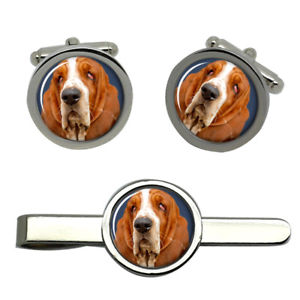 新着商品 楽天市場 送料無料 メンズアクセサリ バセットハウンドタイクリップセットbasset Hound Dog Round Cufflink And Tie Clip Set Hokushin 人気ブランドを Lamosaik Com