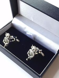【送料無料】メンズアクセサリ―　リンカーンハンドメイドピューターカフリンクスボックスlincoln imp hand made pewter cufflinks n281 gift boxed