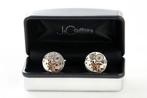 【送料無料】メンズアクセサリ―　mens cufflinks boxed vintage bespoke retro watch movementsteampunk mens giftmens cufflinks boxed vintage bespoke retro wat