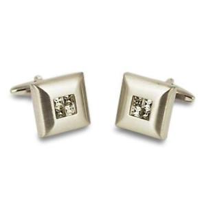 【送料無料】メンズアクセサリ&mdash;　スモーキーカフリンクスsmokey crystal four square cufflinks｜hokushin