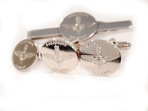 【送料無料】メンズアクセサリ&mdash;　パラシュートカフスボタンラペルバッジネクタイクリップセットparachute regiment cufflinks, lapel badge, tie clip military gift set｜hokushin
