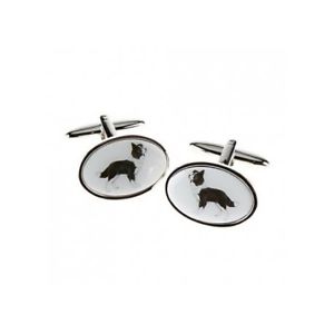 【送料無料】メンズアクセサリ―　ボーダーコリーカフリンクスborder collie dog cufflinks