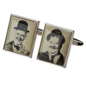 送料無料 メンズアクセサリ ローレルハーディフォトカフリンクスlaurel And Hardy Photo Cufflinks Tobys Cafe Com