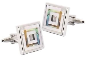 【送料無料】メンズアクセサリ―　アワビパールモザイクメンズウェディングカフリンクスカフスボタンダイレクトabalone amp; mother of pearl mosaic mens wedding gift cuff links cufflinks direct